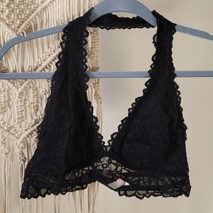 Lace Black Halter Bralette